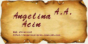 Angelina Aćin vizit kartica